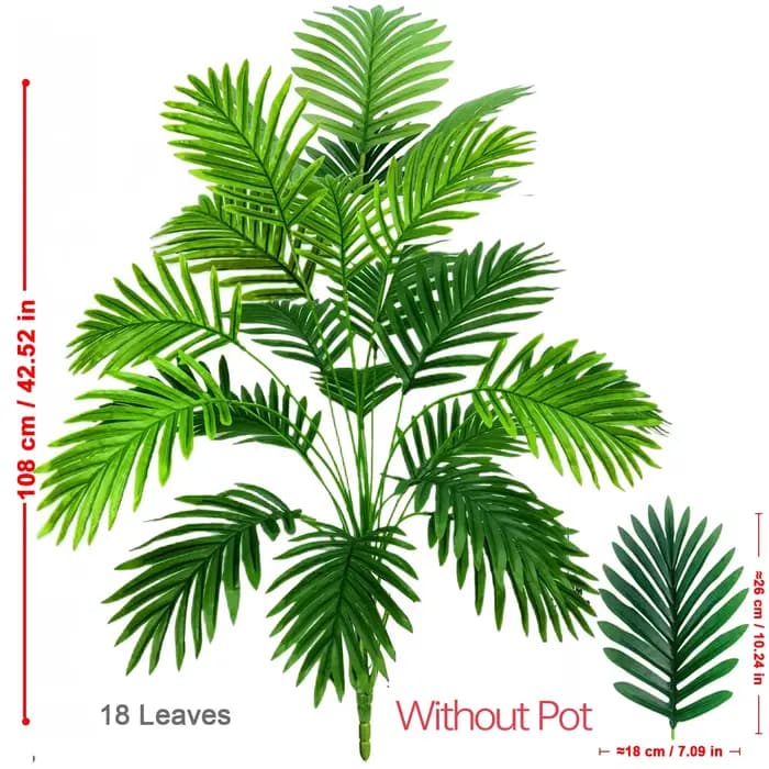 Plante artificielle en plastique Areca Palm en pot