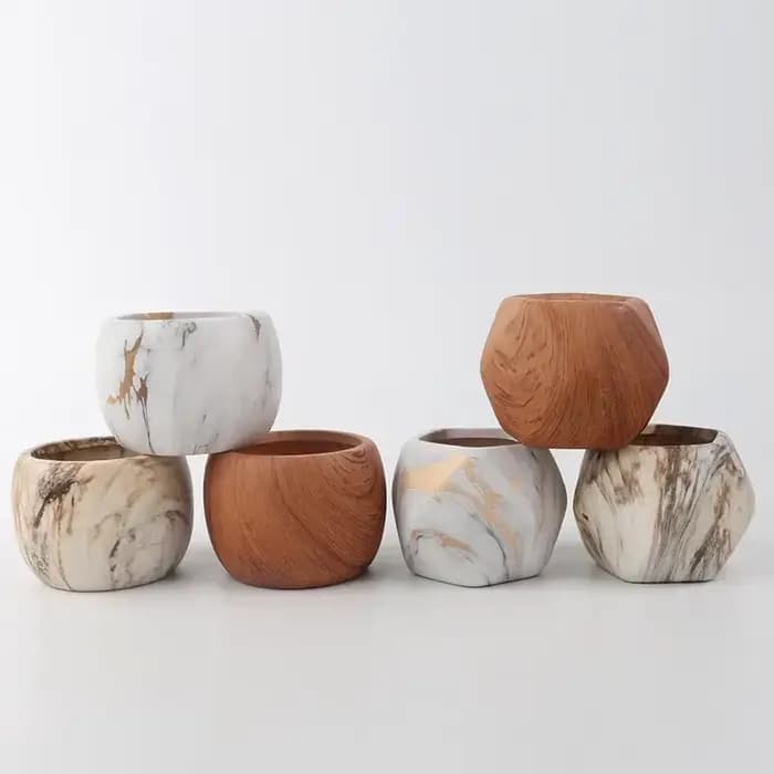 Pots de fleurs succulentes à transfert d'eau en céramique