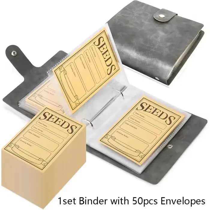 1 ensemble de carnets de rangement pour graines de jardin