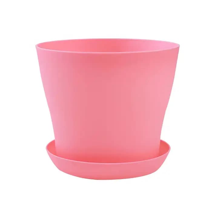 5 tailles de pots à fleurs en plastique ronds pour plantes succulentes avec plateau, décoration de j