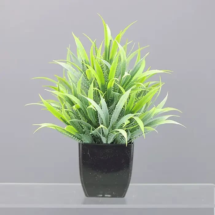 Plantes artificielles bonsaï vert en pot, petit arbre, plantes d'herbe, bureau, ferme, Table de salle de bain, décoration de jardin de maison, fête de mariage