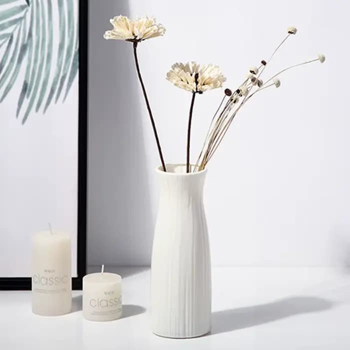 Vase en plastique Imitation céramique fleurs Pots de mariage maison jardin en plein air Table bricolage cadeau Bonsaï Festival Party Cour Decor