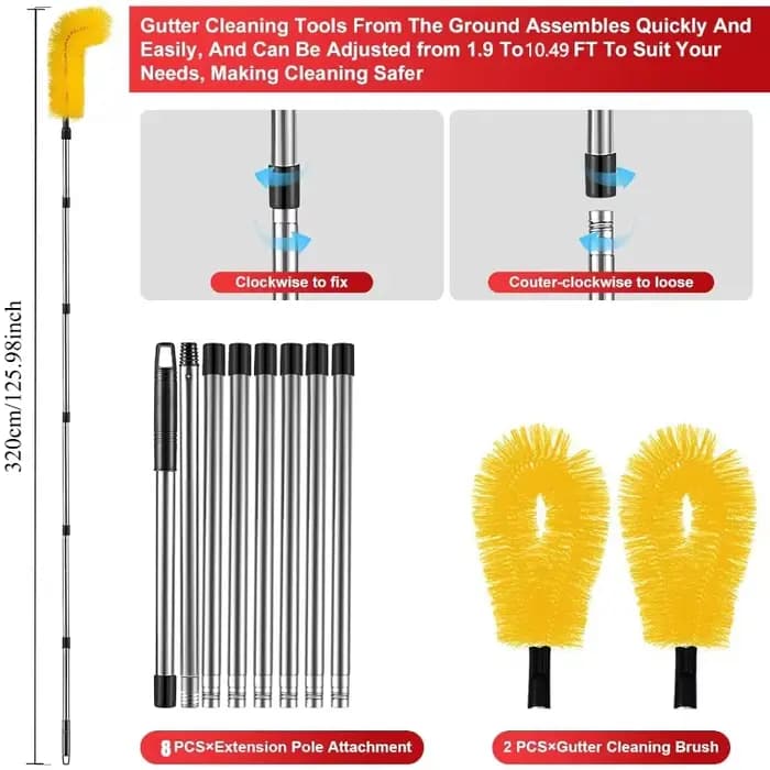 Brosse de nettoyage de gouttière