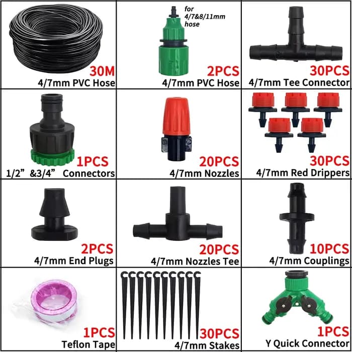 Système d'irrigation, outils de jardin, Kits d'arrosage goutte-à-goutte, tuyau d'arrosage automatiqu