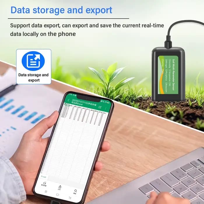 Capteur de sol YAGO 8 en 1 pour l'agriculture pH EC testeur d'humidité NPK Android/HarmonyOS USB compteur de sol