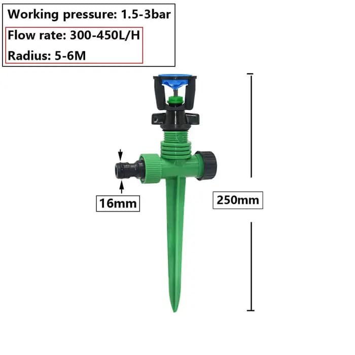 Arroseur rotatif de jardin avec support de buse, arrosage et d'argile de la pelouse de la ferme, fil