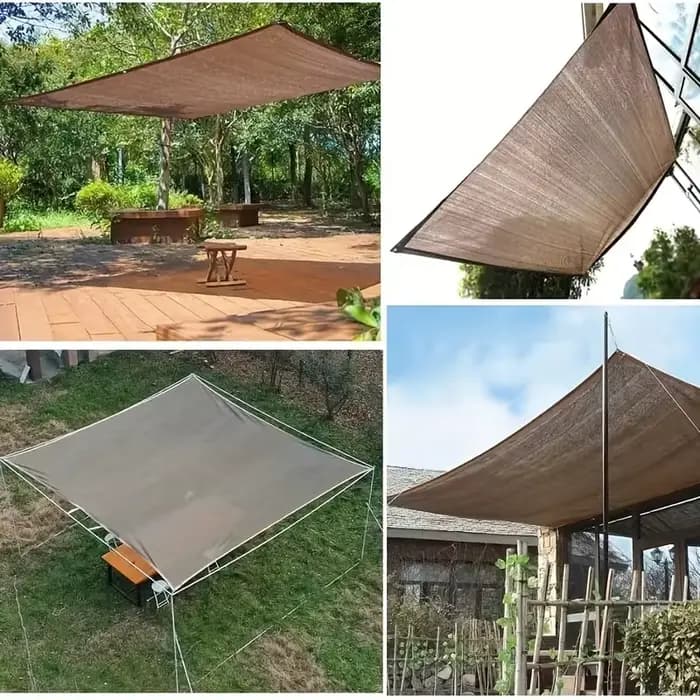 Auvent de protection UV marron durable – Filet pare-soleil extérieur – Plusieurs tailles disponibles