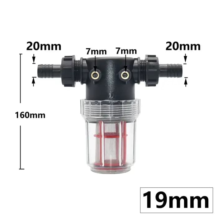 Filtre à eau pour pulvérisateur, 60 mailles, 19mm, 25mm, barbe, connexion à l'd'argile du jardin, po