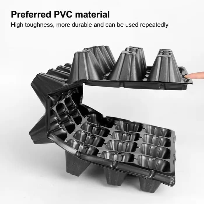 Ensemble de 10 plateaux de semis en plastique pour jardin