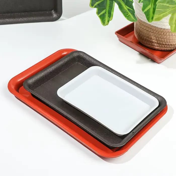 1 pièce, soucoupe rectangulaire en plastique pour pot de fleurs et plantes