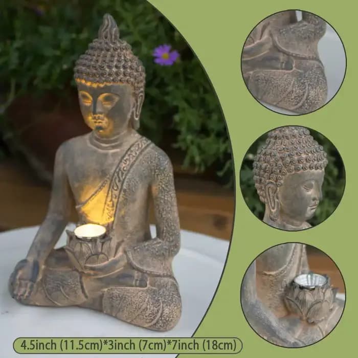 Statue de bouddha avec lumière solaire