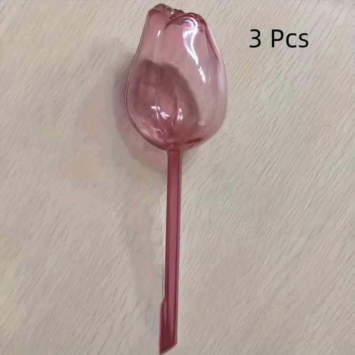 3 boules d'irrigation en forme de tulipe avec un design à embout étroit pour prolonger le temps d'ir