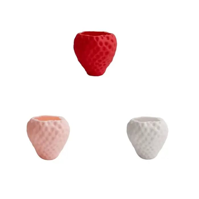 Pot de fleurs amusant imprimé en 3D en forme de fraise