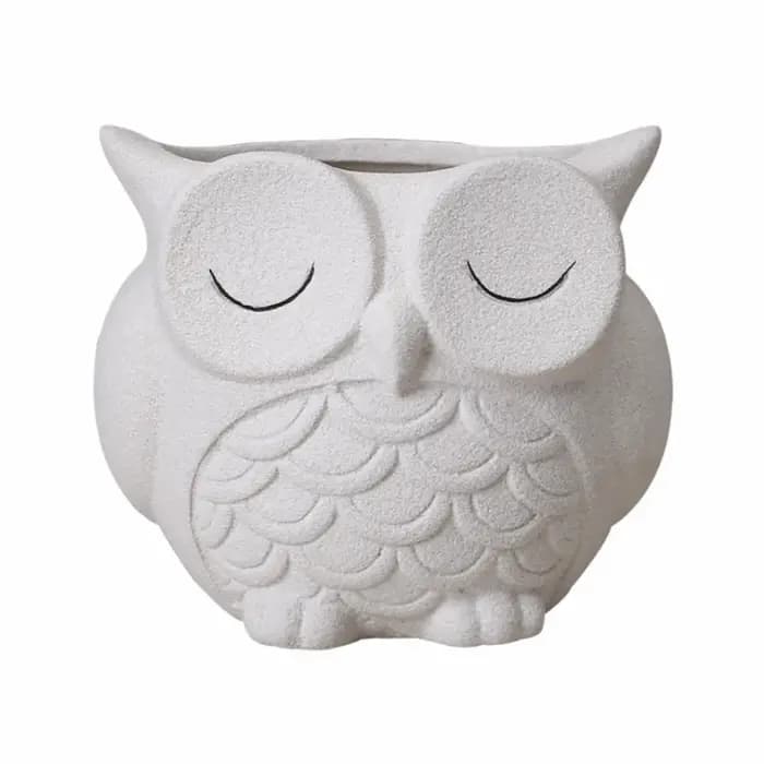 Pot à plantes unique en céramique en forme de hibou