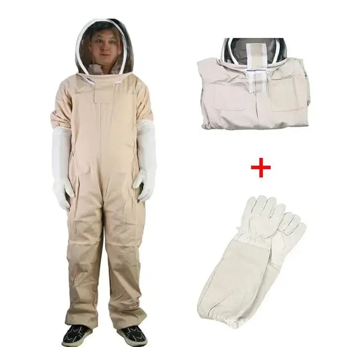 Combinaison d'abeille avec gants