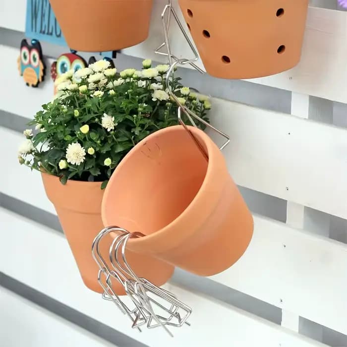 Crochets et supports de suspension pour plantes d'extérieur, adaptés aux designs de pots de fleurs d