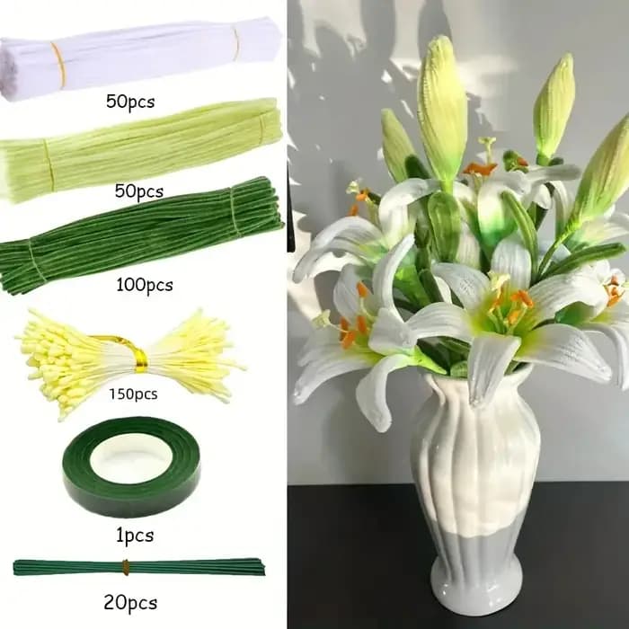362 pièces d'ensemble de bouquets de nettoyage de tuyaux Lily