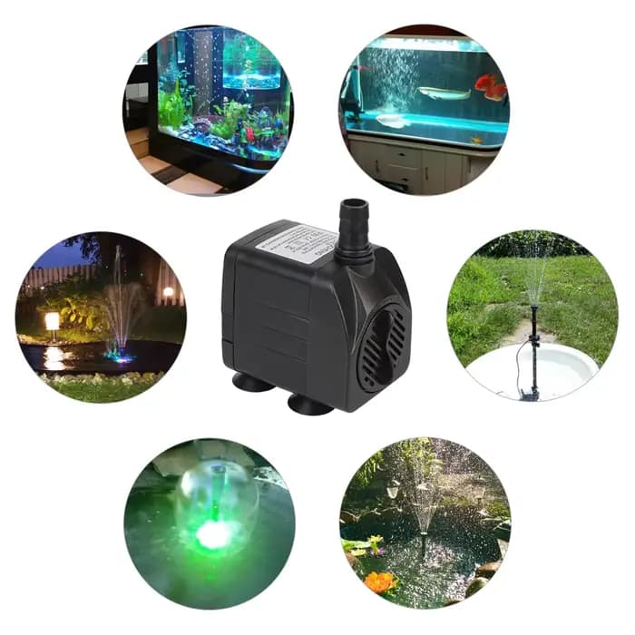 Pour jardin Aquarium Aquarium oiseau bain fontaine pompe à eau avec 12 lumière LED Ultra-silencieux