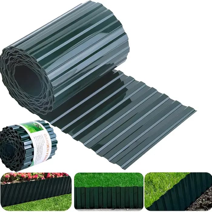 Jardin herbe pelouse bord bordure clôture chemin Flexible pelouse bordure bordure clôture vert extérieur paysage jardin décor 10 cm x 9 M