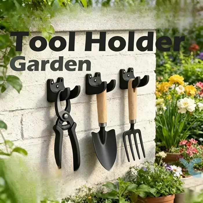Lot de 4 crochets de rangement pour outils de jardin – ouverture de 35 mm