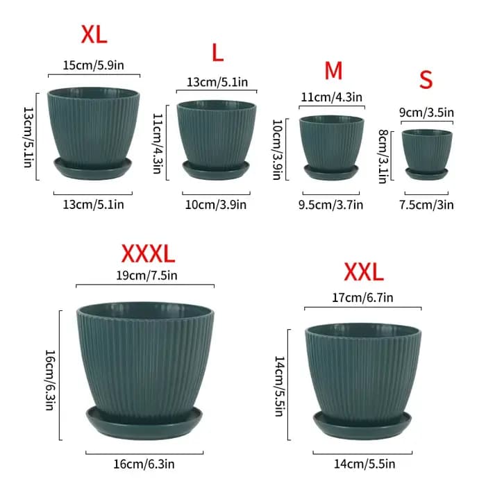 Pots de fleurs en plastique pour la plantation de balcons