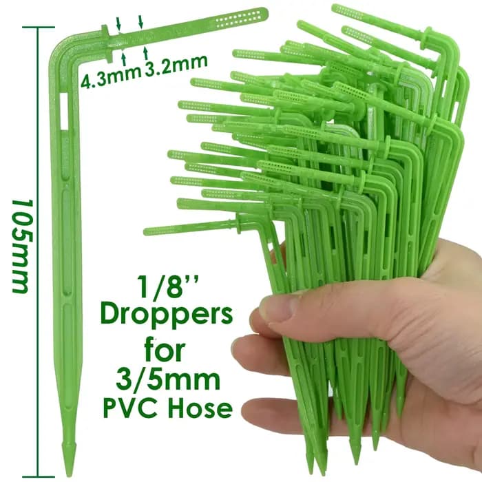 Système d'arrosage goutte à goutte pour serre, 4 voies, flèche d'irrigation 3/5mm, émetteur 2 voies
