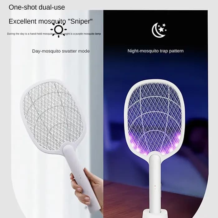 Lampe anti-moustique électrique pliable, Rechargeable par USB, raquette anti-moustiques, tapette à m