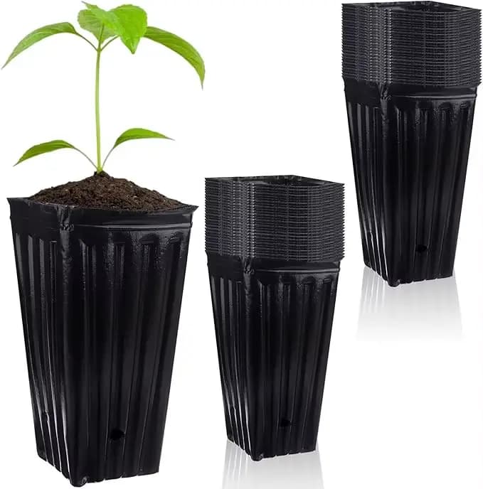 20 pièces grands Pots d'arbre profond, plantes pépinière grands conteneurs de plantes à fleurs Pots de démarrage Pots de pépinière de semis de plantes pour Gard extérieur