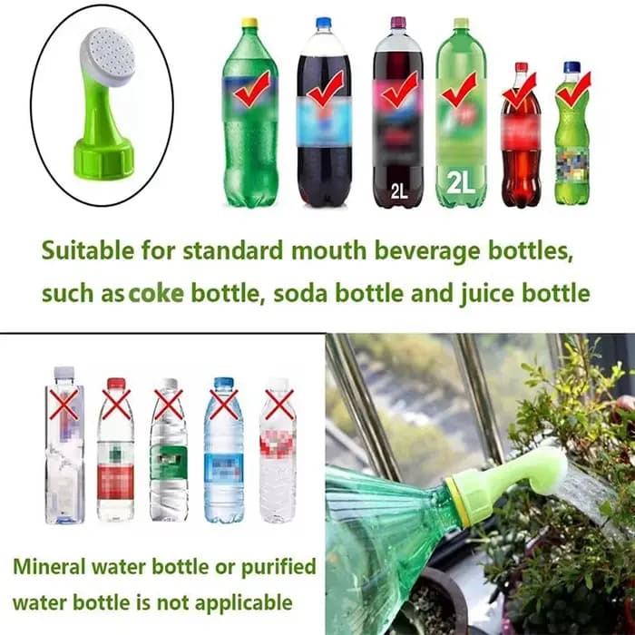 Arroseur de bouchon de bouteille portable, plastique, plantes, pulvérisateurs de bec d'arrosage, bus