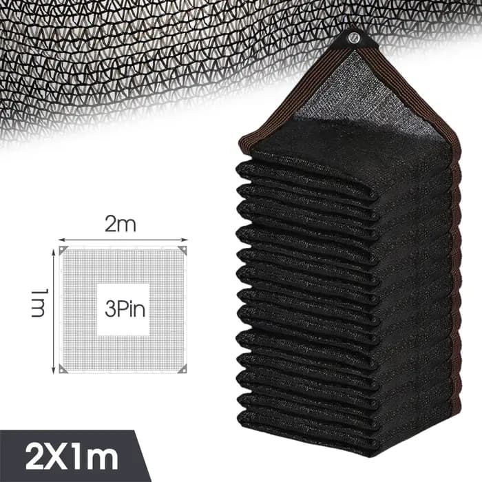 Grille d'ombrage noire avec œillets