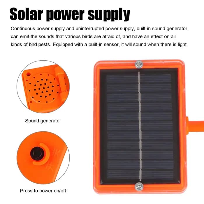 Répulsif solaire réfléchissant pour oiseaux, dispositif de conduite répulsif vocal pour jardin extér