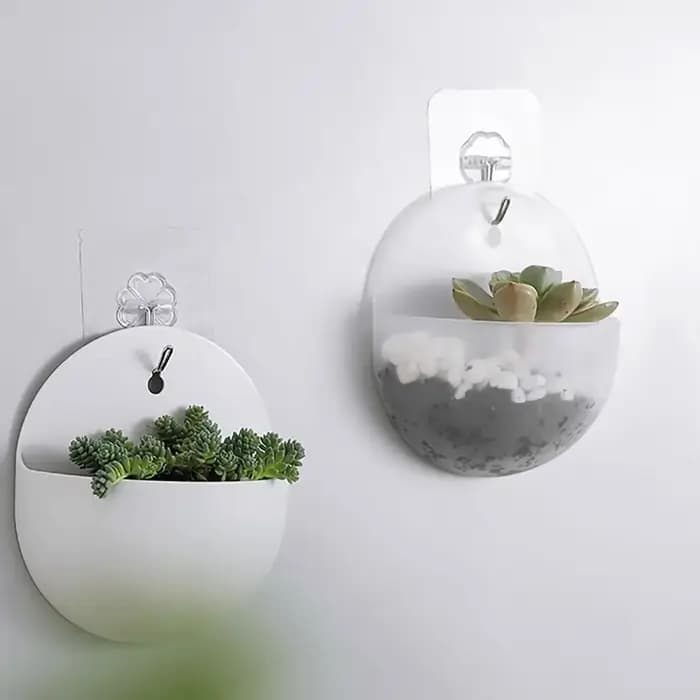 Vase mural hydroponique en plastique pour paresseux, pot de fleur de carotte verte, 1 pièce