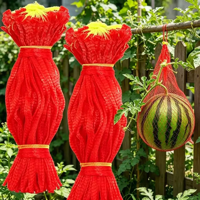 Sac de plantation et de suspension en filet plastique 3D pour melons, sac de transport pour matériel de jardinage et agriculture des légumes
