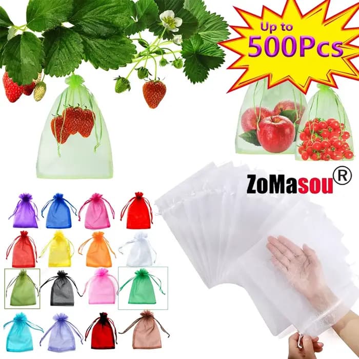 Sacs de Protection pour raisins et fruits, 500 à 50 pièces, sacs de culture, filet en maille pour pl