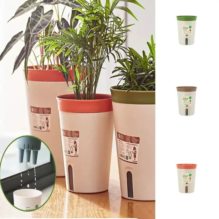 Pot de fleur hydroponique paresseux en plastique