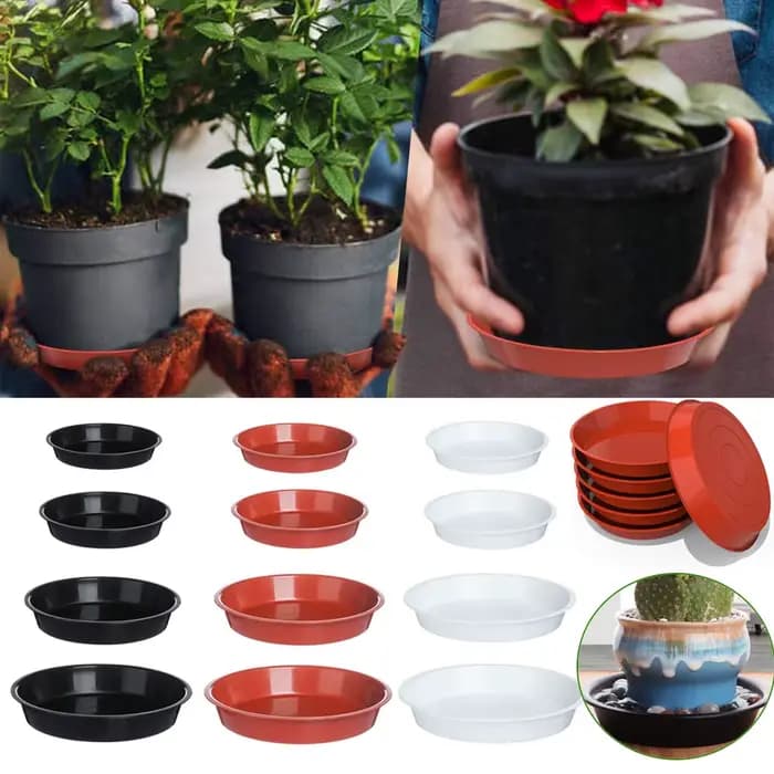 Soucoupe pour plantes, 3 pièces, plateaux d'égouttement de 4/6/7/8/10 pouces, plateaux en plastique,
