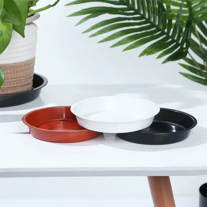 Soucoupe pour plantes, 3 pièces, plateaux d'égouttement de 4/6/7/8/10 pouces, plateaux en plastique,