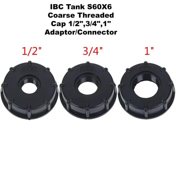 Adaptateur précieux pour conteneur IBC, vanne Schutz, filetage fin 62mm à 60mm, raccords à filetage