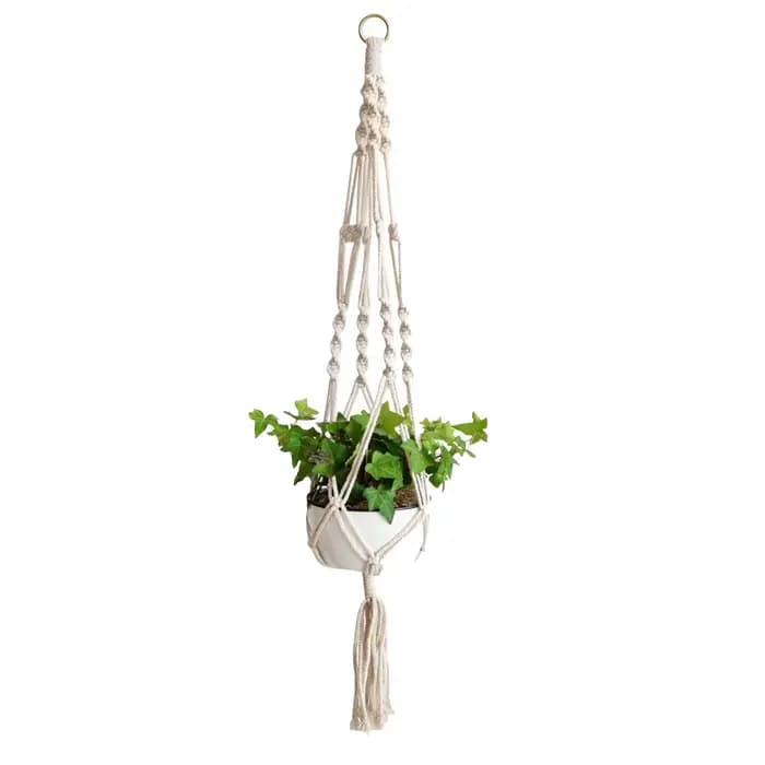 ConfronPlant-Cintre de plante en macramé fait à la main, pot de fleur, jardinière, décor à la maison