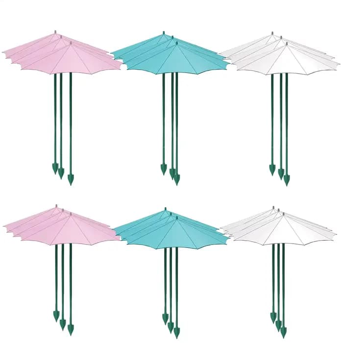 Parasol pour plantes, 3 pièces, protection solaire pour semis, protection UV avec piquet pour jardin extérieur, cour, patio, balcon