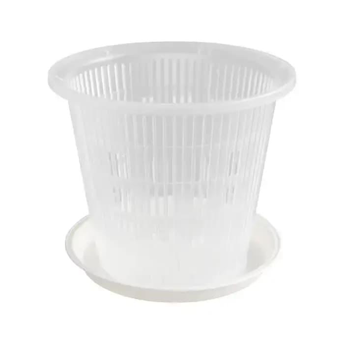 Pot de contrôle des racines Transparent orchidée mousse Phalaenopsis Pot de fleur en plastique respirant Pot