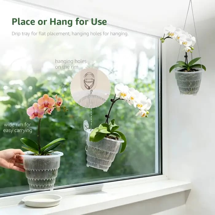 Pot en maille pour décoration de la maison