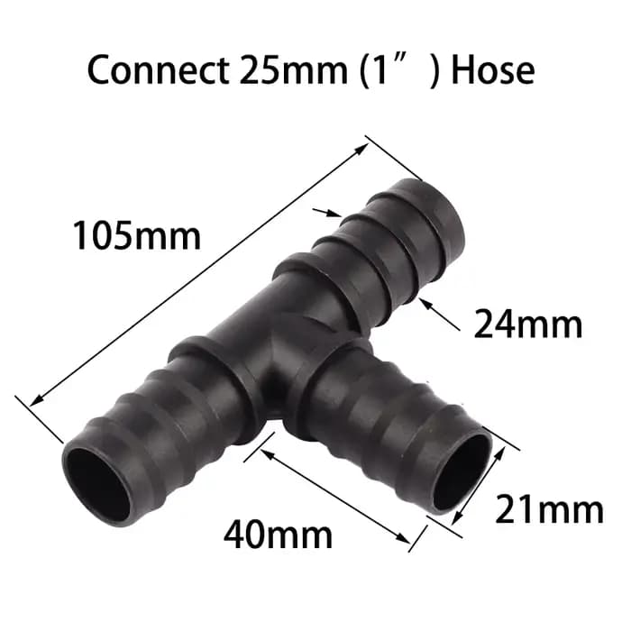 Connecteurs en T barbelé pour tuyau d'irrigation de jardin, système d'arrosage Joendocering, pièces