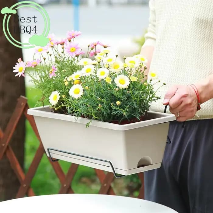 (BBQ4) Pot de culture auto-absorbant pour légumes d'intérieur avec base
