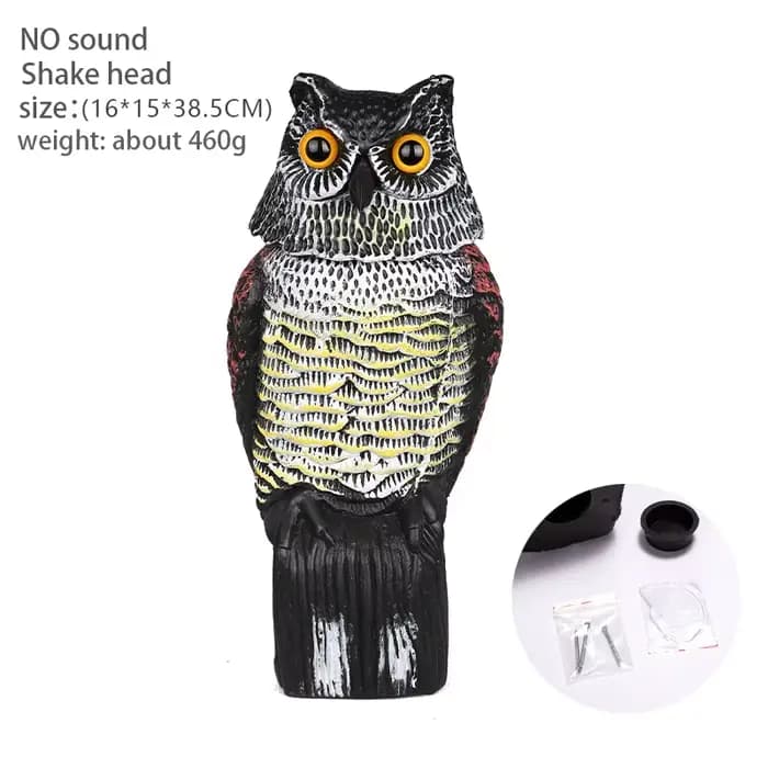 Répulsif d'oiseaux réaliste, leurre de hibou, épouvantail, épouvantail, oiseaux, hibou, propagateur,