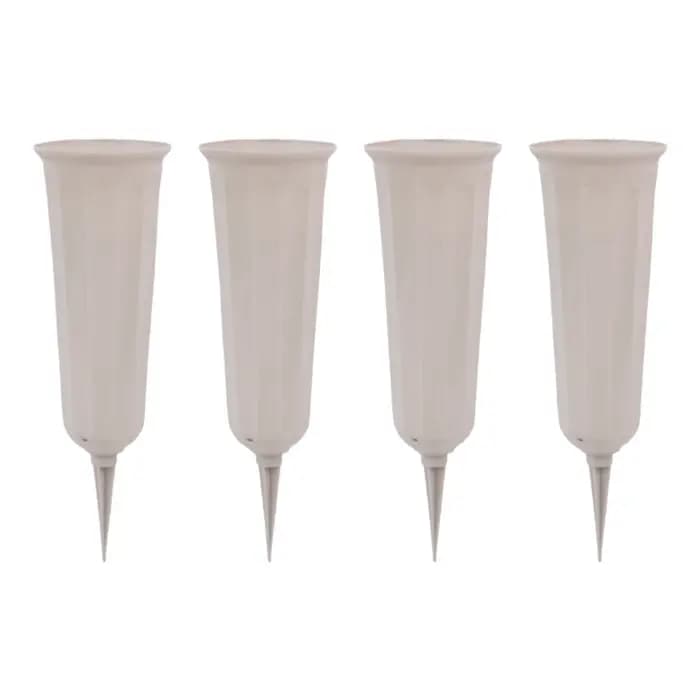 4 pots de fleurs commémoratifs avec trou d'insertion en plastique