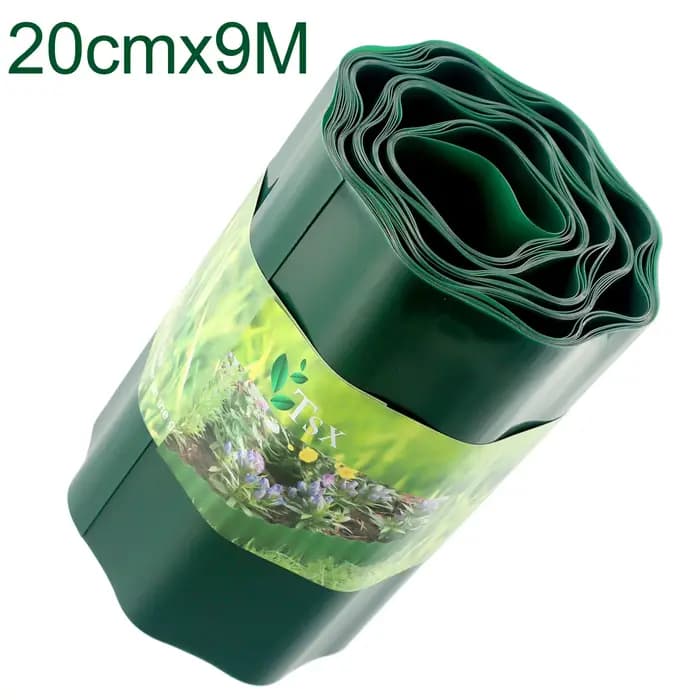 Bordure de Pelouse Flexible en Plastique PP et Pierre