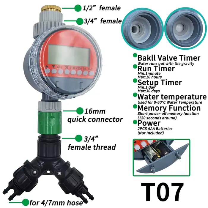 Kit de système d'arrosage automatique pour Micro Irrigation goutte-à-goutte de jardin, 5-50M, contrô