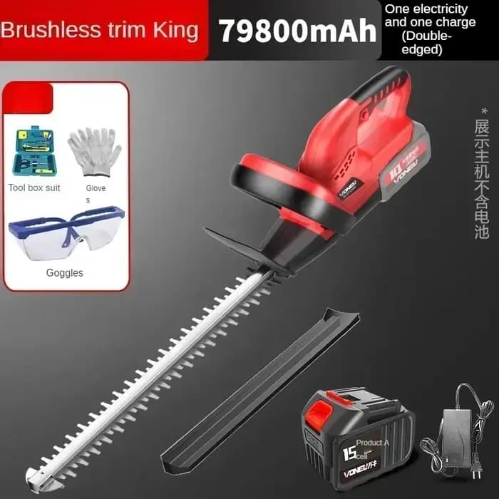 Taille-haie électrique professionnel-cisailles de taille à batterie au Lithium sans fil pour jardin et aménagement