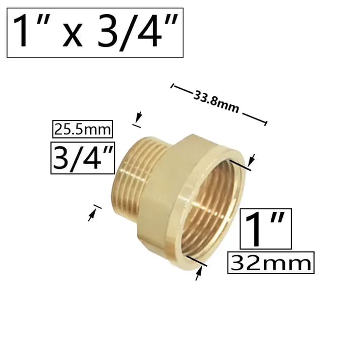 Connecteur de filetage de référence mâle femelle en laiton, adaptateur de couplage de Transition en